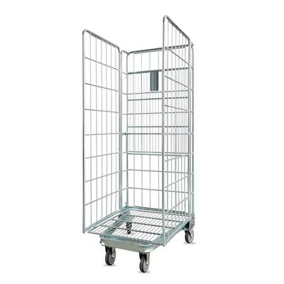 قفس ذخیره سازی انبار فلزی قفس حفاظتی رول کانتینر Trolley