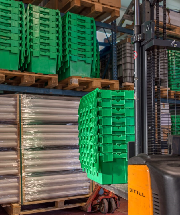 صندوق های ذخیره سازی پلاستیکی قابل انباشت برای سوپرمارکت 4