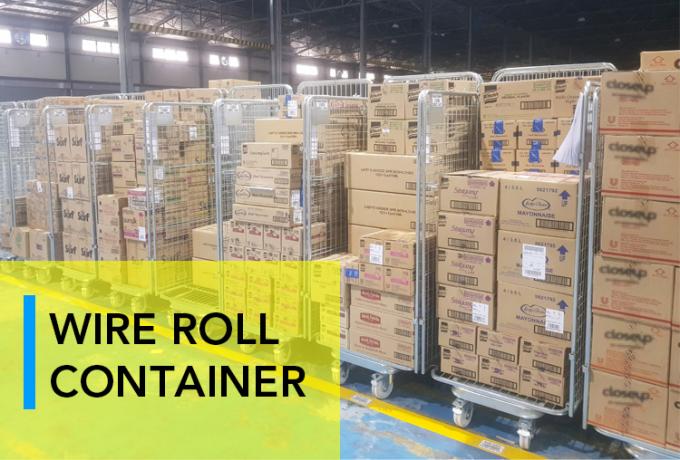 سیم میش فولاد لوله های حفاظتی لوله های قفس لوله های تاشو برای انبار 0